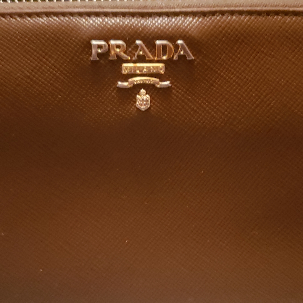 Prada Chocolate Brown Zip Wallet